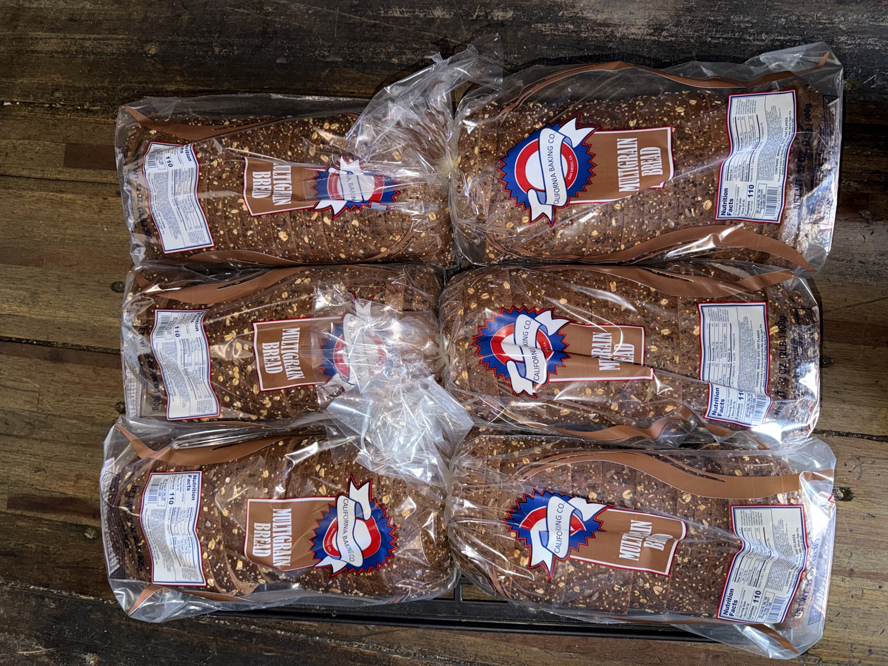 Multigrain bread loaves with oats